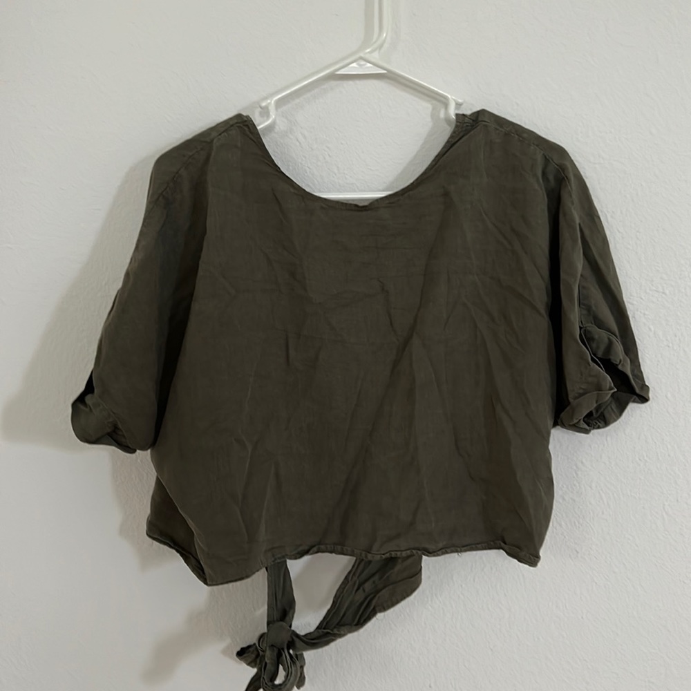 Lou and Grey Wrap Top in Green